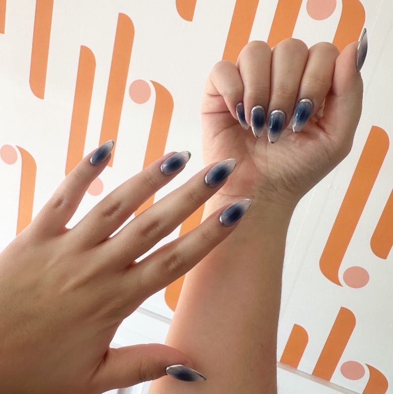A blue shade from the Experience App's 600-shade catalog